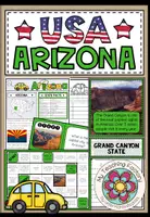 Vista previa - Hojas de trabajo - USA - ARIZONA (Fact Sheets, Worksheets and Games) - Portada