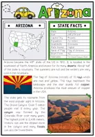 Vista previa - Hojas de trabajo - USA - ARIZONA (Fact Sheets, Worksheets and Games) - página 2