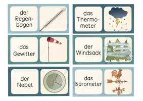 Vorschau - Spiele - Domino Wetter - Legespiel zu den Wetterphänomene und Messgeräten - Seite 2