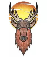 Vorschau - selbst erstellte Cliparts/Grafiken - Hirsch Waldtier Clipart - Ein Tier aus dem Wald - Deckblatt
