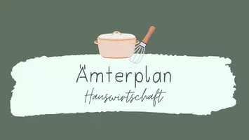 Vorschau - Poster - Ämterplan Hauswirtschaft - Ordnung in den Kojen - Arbeitsorganisation - Seite 1
