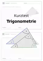 Vorschau - Test - Kurztest Trigonometrie 9 - Sinusfunktion - Deckblatt