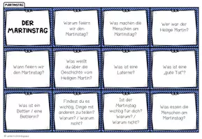 Vorschau - Fördermaterial/Inklusion - Der Martinstag (Sankt Martin) - Plauderkärtchen - Seite 1