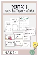 Vorschau - Arbeitsblätter - Wort des Tages Wort der Woche Klasse 1 Tafelmaterial und Arbeitsblatt - Deckblatt
