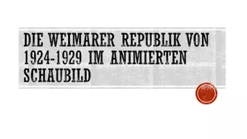 Vorschau - Präsentationen/Tafelbilder - Die goldenen Zwanziger im animierten PowerPoint-Schaubild - Seite 1