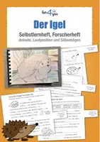 Vorschau - Arbeitsblätter - Der Igel - Forscherheft, Selbstlernheft - Deckblatt