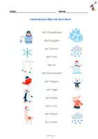 Vorschau - Arbeitsblätter - DaZ PAKET Thema "Weihnachten und Winter" / Bild-Wortkarten + Aufgaben - Seite 1