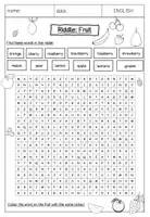 Vorschau - Spiele - ENGLISH Fruit Suchsel Riddle Rätsel - Seite 3