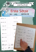 Vorschau - Arbeitsblätter - Erste Sätze: Oma im... Mama am... - Deckblatt