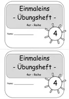 Vorschau - Arbeitsblätter - Einmaleins: Übungsheft 4er-Reihe Multiplikation inkl. Lösungen - Seite 3