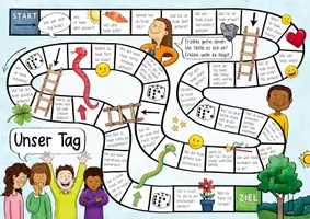 Vorschau - Mal- und Bastelvorlagen - Mein Tag - Brettspiel für zu Hause / die Familie / Wohngruppe Spiel - Seite 2