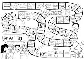 Vorschau - Mal- und Bastelvorlagen - Mein Tag - Brettspiel für zu Hause / die Familie / Wohngruppe Spiel - Seite 3