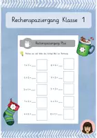 Vorschau - Arbeitsblätter - Rechenspaziergang Weihnachten Klasse 1 differenziert - Deckblatt