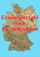Vorschau - Poster - Einwohnerzahl nach Postleitzahlen Bundeländer Deutschland Karte - Deckblatt