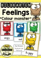 Vorschau - Bildkarten - Bildkarten - Feelings (passend zum Bilderbuch "The colour monster") - Deckblatt