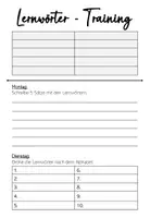 Vorschau - Arbeitsblätter - Lernwörtertraining - Seite 1