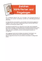 Vorschau - Arbeitsblätter - Zuhören - Hörkriterien zum Hören von Hörtexten - Seite 1