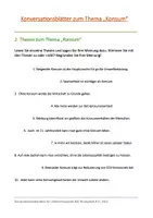 Vorschau - Arbeitsblätter - Konversationsblätter zum Thema "Konsum" - Seite 1
