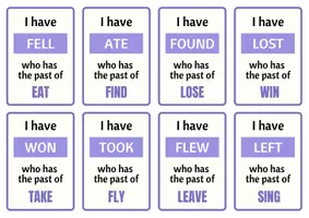 Vista previa - Juegos / Gamificación - Game: I HAVE, WHO HAS? (Irregular verbs) - página 3