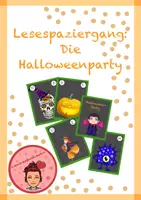 Vorschau - Spiele - Lesespaziergang Halloweenparty (dreifach differenziert + DAZ-Version) - Deckblatt