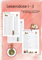 Vorschau - Arbeitsblätter - Lesemäuse 1-3 - Deckblatt