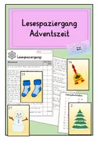 Vorschau - Arbeitsblätter - Lesespaziergang Adventszeit - Deckblatt