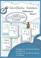 Vorschau - Fördermaterial/Inklusion - Tafelmaterial Einführung Schriftliche Addition Mathematik 3. Klasse Addieren - Deckblatt