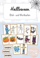 Vorschau - Präsentationen/Tafelbilder - Halloween - Flashcards (Bildkarten und Wortkarten) - Deckblatt