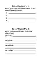 Vorschau - Bildkarten - Spielpositionen / Spielerrollen Völkerball - Deckblatt