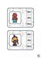 Vorschau - Stationenlernen - Klammerkarten: bestimmte Artikel (Fasching / Karneval / Fasnacht) - Seite 3