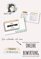 Vorschau - Arbeitsblätter - Eine gute Online-Bewertung schreiben - Deckblatt