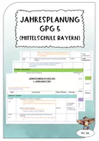 Vorschau - Unterrichtsreihen - Jahresplanung GPG 5. Jahrgangsstufe - Mittelschule Bayern - Deckblatt