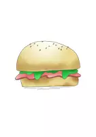 Aperçu - Cliparts/Visuels - mini kit burger : cliparts et papier digital - Page 1