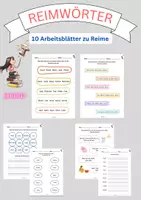 Vorschau - Arbeitsblätter - Arbeitsblätter zu REIME / REIMWÖRTER - 2.- 3.Klasse - Deutsch - Deckblatt