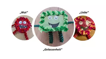 Vorschau - Mal- und Bastelvorlagen - St. Martin Laternen: Gefühlsmonster / Farbenmonster - Seite 1