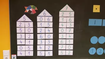 Vorschau - Präsentationen/Tafelbilder - Die Zahlen 5 bis 10 zerlegen (Demomaterial für die Tafel in 2 Varianten) - Deckblatt