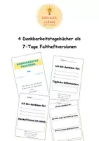 Vorschau - Arbeitsblätter - Dankbarkeitstagebücher im Faltheft Format - Seite 1
