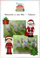 Vorschau - Arbeitsblätter - Weihnachten in aller Welt – Faltbücher zur kompakten Dokumentation internationaler Bräuche (Sachunterricht / Geografie) - Deckblatt