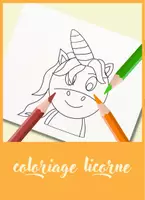 Aperçu - Cliparts/Visuels - Licorne à colorier - Clipart fond transparent - Page de couverture