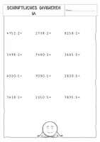 Vorschau - Arbeitsblätter - Schriftliches Dividieren- Zahlenraum 10000 - 3fach differenziert - Seite 3