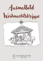 Vorschau - Mal- und Bastelvorlagen - Ausmalbild "Weihnachtskrippe" - Deckblatt