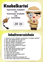 Vorschau - Aufgabenkarten - Knobelkartei, Mathe ZR20: Knobelfix und Schnüffelix - Seite 1