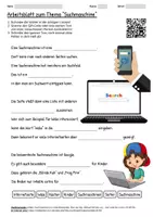 Vorschau - Arbeitsblätter - Arbeitsblatt "Suchmaschine" + Onlineübung & MP3 + Mindmap + Infografik - Deckblatt