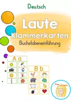 Vorschau - Stationenlernen - Klammerkarten zu allen Buchstaben (Laute) - Deckblatt