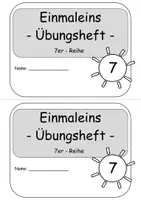 Vorschau - Arbeitsblätter - Einmaleins: Übungsheft 7er-Reihe Multiplikation inkl. Lösungen - Seite 3