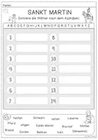 Vorschau - Arbeitsblätter - Sankt Martin - Wörter nach dem Alphabet sortieren FREEBIE - Seite 3