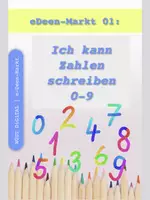 Vorschau - Stationenlernen - Ich kann Zahlen schreiben 0-9/interaktiv + digital (Format: keynote incl. Videos) + Erklärvideo - Deckblatt