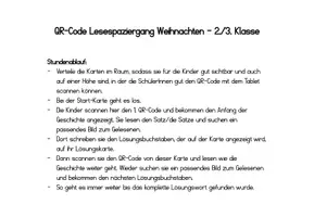 Vorschau - Stundenentwürfe - QR-Code Lesespaziergang Weihnachten - Seite 1