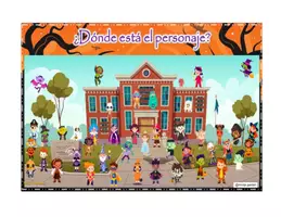 Vista previa - Juegos / Gamificación - PDF: ¿Donde está el personaje? (Halloween) - Portada