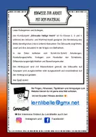Vorschau - Mal- und Bastelvorlagen - Kunstprojekt: Silhouette "Heilige Nacht" - Wasserfarben und Tonpapier, Vorlagen, Anleitungen und Bewertung, Weihnachten, Advent - Seite 1